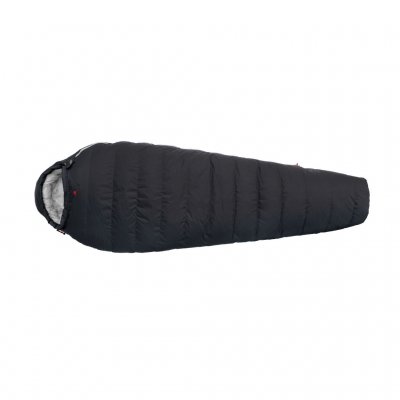 Down sleeping bag that is a little wider at the top for extra comfort.