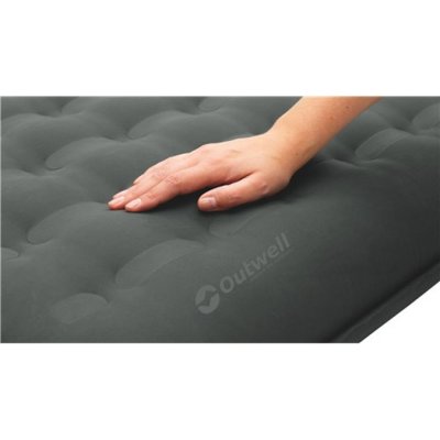 Double air mattress with an outer layer of soft polyester