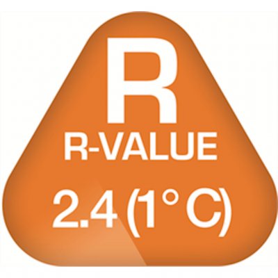 R-value: 2.4 ( -1°C)