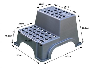 Dimensions Milenco Two-step staircase