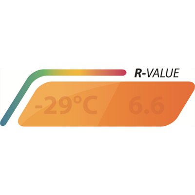 The sleeping surface is rated for winter use down to -29 ° C.