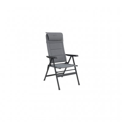 Outwell Teton, een campingstoel met een hoge rugleuning, goede vulling en een compact pakmaat.