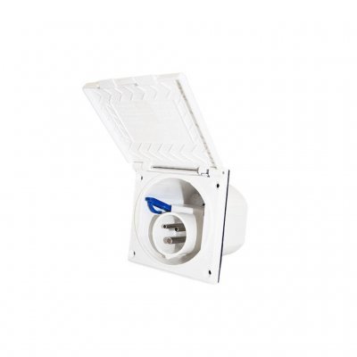 CEE Electric socket for caravan and mobile home of 100 x 100 mm.