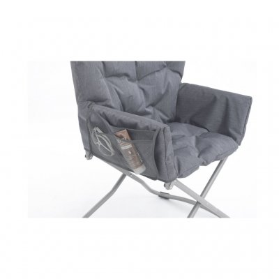 Mesh pocket on one side of the chair.