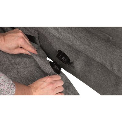 Ottoman from Outwell easy inflated by being connected to the sofa or armchair from the same series, or by manual pumping