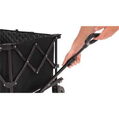 Requires no assembly and easily folds up.