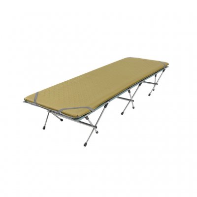 Outwell Outpost Tall tent bed with sleeping pad on.