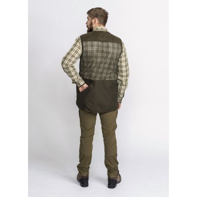 Pinewood Finnveden Hybrid outdoor trousers from the back.