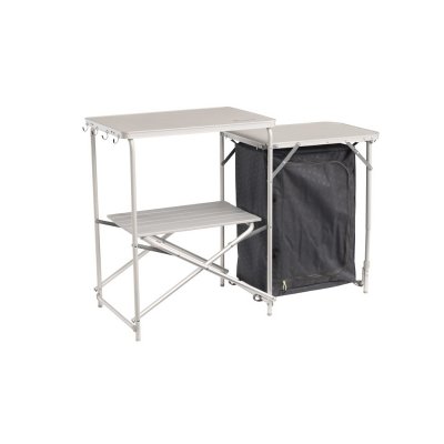 Two-shelf cupboard with zipped door