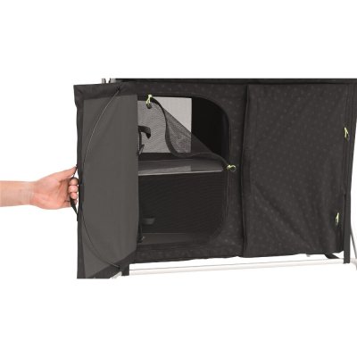 Insect screens for door keeps food fresh.
