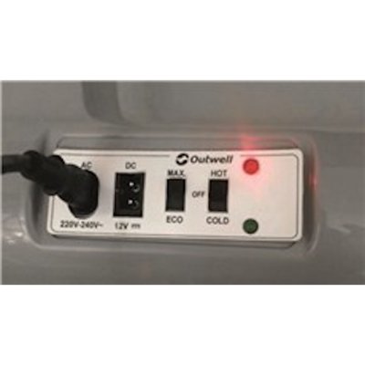 Select 12V or 230V back of the cooler depending on whether you use it in the car or via AC outlet.
