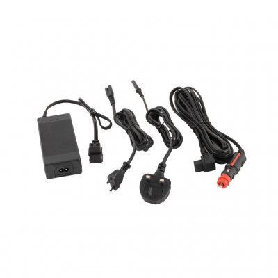 Extra long cables for 12V and 230V are included.