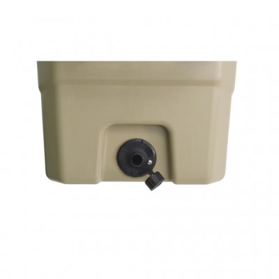 Well-placed drain valve empties itself in the open position