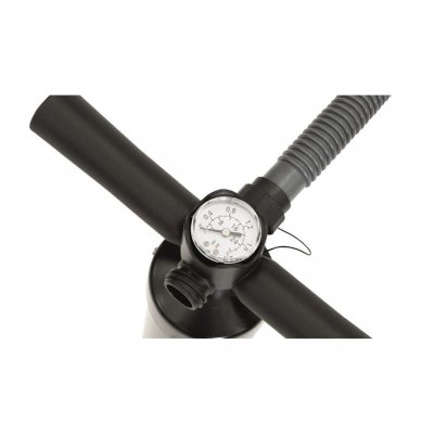 Large pressure gauge makes it easy to pump tent.