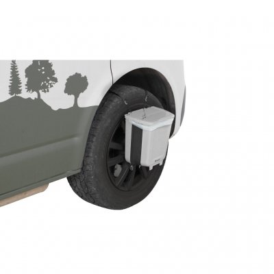 Can be hung on the car tyre, backrest etc. with the included mounting straps plus hooks.