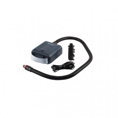 Lang og fleksibel slange som leveres med 7 forskjellige ventiladaptere og en Outwell FHF-ventiladapter.