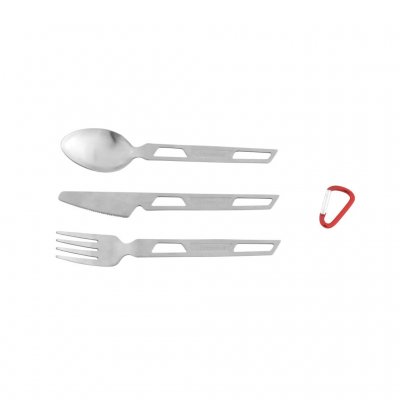 Bestek van roestvrij staal van Robens. Perfect voor kamperen en outdooractiviteiten.