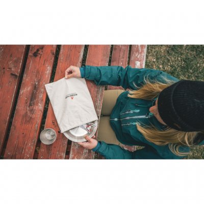 Opbergtas van katoen inbegrepen.