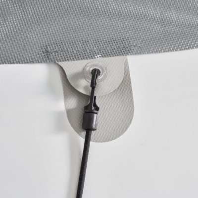 The attachment for the sunshade is protected so as not to damage the motorhome.