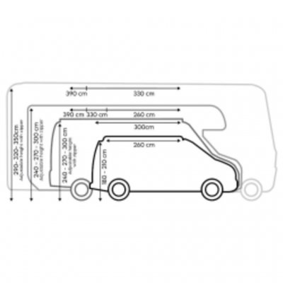 Telta Core 330 Verbindingstunnel - Camper