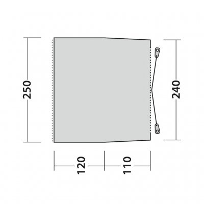 Plattegrond voor Outwell Sleep Annexe Cross PowerAir