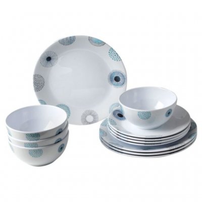 Camping tableware from Brunner in durable melamine with non-slip underside.