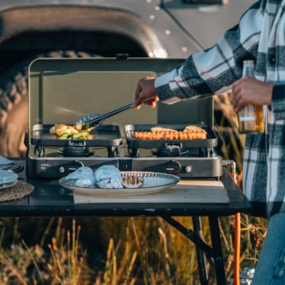 The camping stove offers the same possibilities as a normal stove wherever you are.