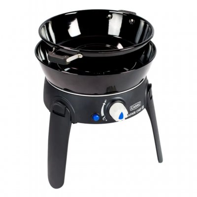 The grill Cadac Safari Chef 30 with the lid as a wook.
