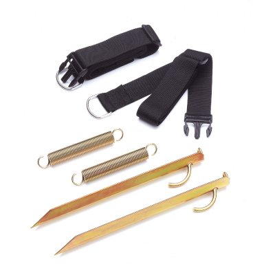 Storm cords with attachments for Doremas awning.