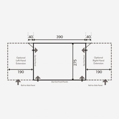Floorplan for Dometic Club Air Pro 390