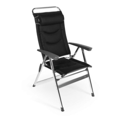 Dometic Quattro Milano Pro is a camping chair with a high backrest and soft padded seat and backrest.