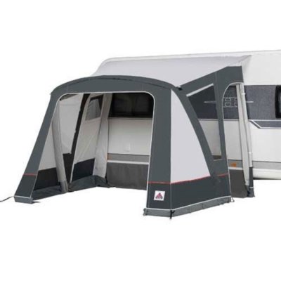 The front of the Dorema Mistral Air awning is fully open.