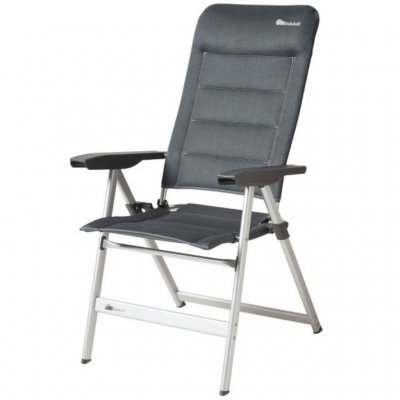 Dukdalf Brillante 8800 camping chair with high backrest and small pack size. Integrated heating coils in both back and seat.