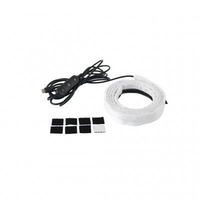 Inclusief bevestigingsstrips voor montage in tenten zonder geïntegreerde klittenbandsluitingen.