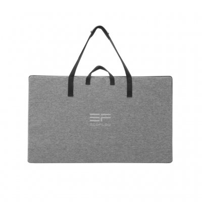 The solar panel is easily folded and can then be carried as a bag whose strong fabric also protects it during transport.