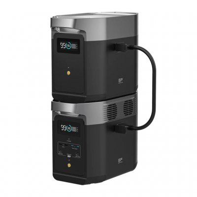 The extra battery is easy to stack for easier storage.