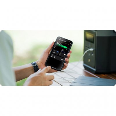 Control your extra battery via your Power Station with EcoFlow's app.