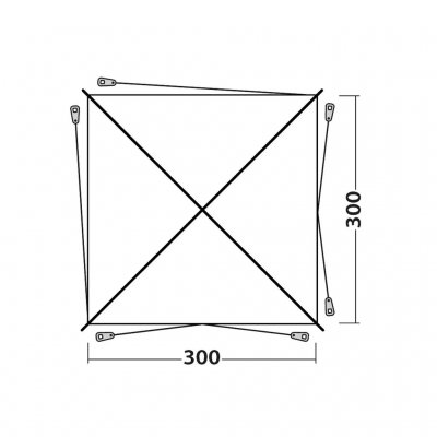 Plattegrond voor Outwell Fastlane 300 Shelter
