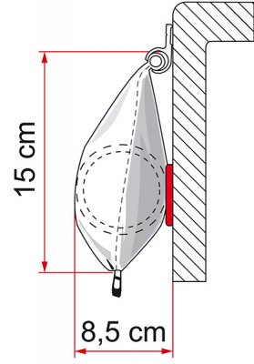 Dimensions of the fiamma caravanstore XL bag awning bag