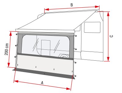 Dimensional sketch Fiamma Blocker Pro