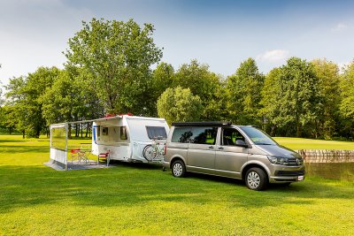 Create a sheltered patio with the awning and a front.