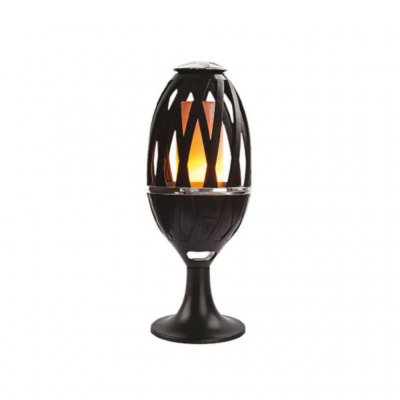 Flaming lamp for caravan, mobile home and tent.