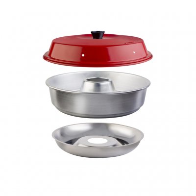 Specially designed construction in three parts that provide both top and bottom heat