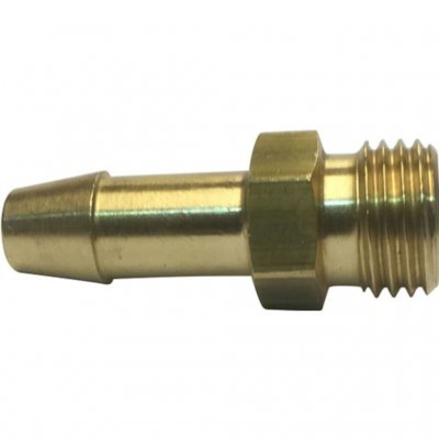 Gasnippel 10 mm slang - 8 mm buis