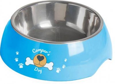Campdog Dog bowl 2 in 1 XL - light and stable pet bowl with anti-slip below.