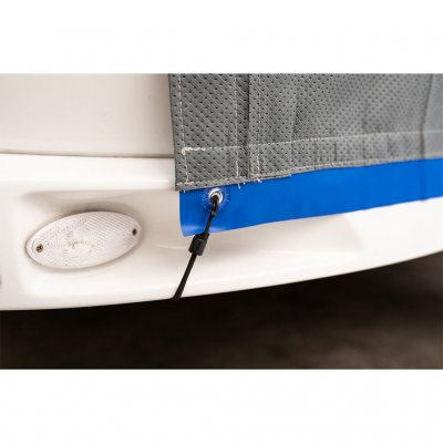 Buckles at the bottom of the caravan.