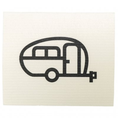 Vaatdoek Caravan Retro - Wit