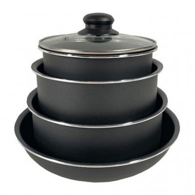 The kitchen equipment can be packed inside each other to get a small pack size