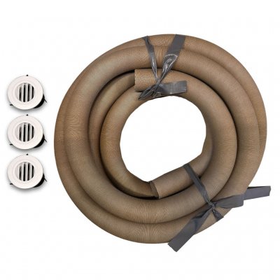 Luchtslang van 5 meter (25 inch) + 3 ventilatieopeningen voor het flexibel transporteren van koude of warme lucht naar specifiek