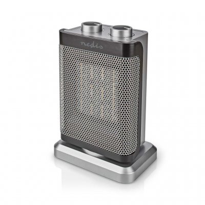 Nedis ventilatorkachel voor tent of voortent. Kleine en praktische thermostatisch geregelde kachel met twee warmtestanden voor t